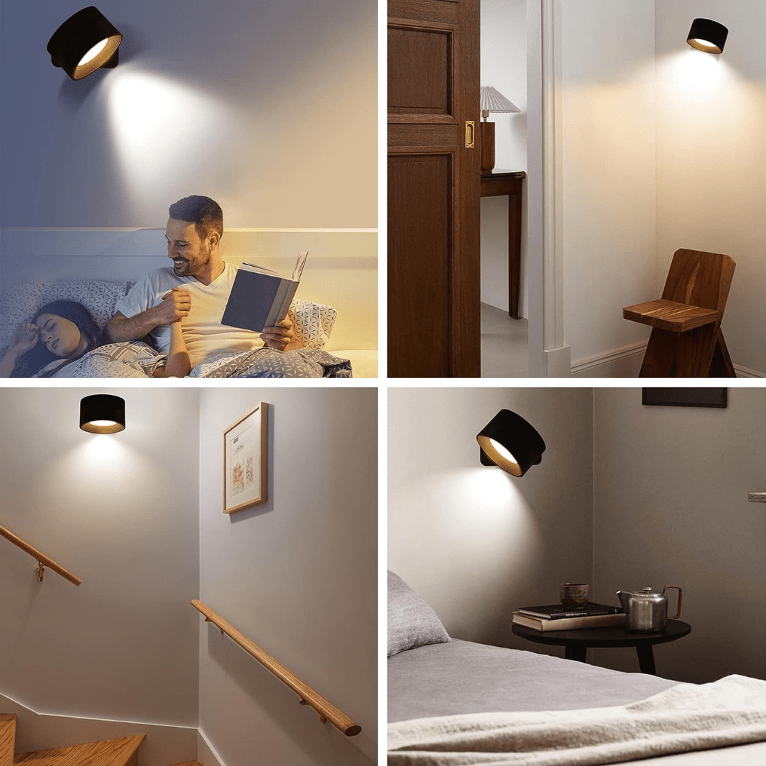 LumiFlex 360 - ledningsfri, genopladelig 360°-væglampe