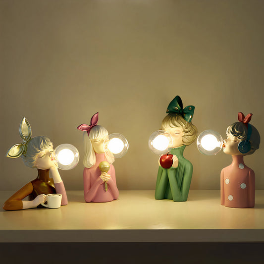 ArtCraft - Bubble Girl natlampe bordlampe i resin
