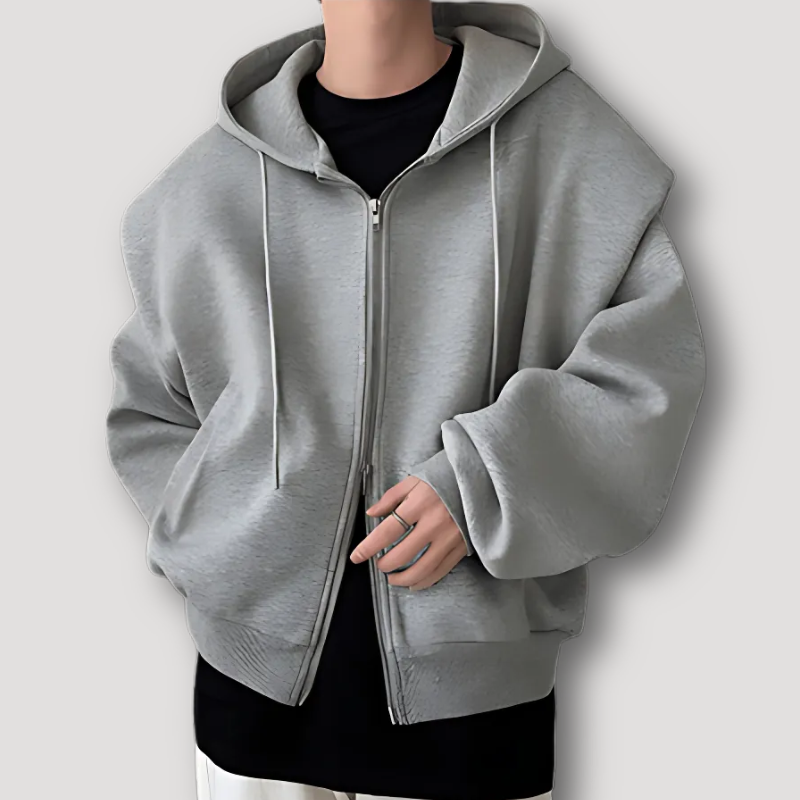 Noah - Trendy streetwear oversized hættetrøje med lynlås til mænd