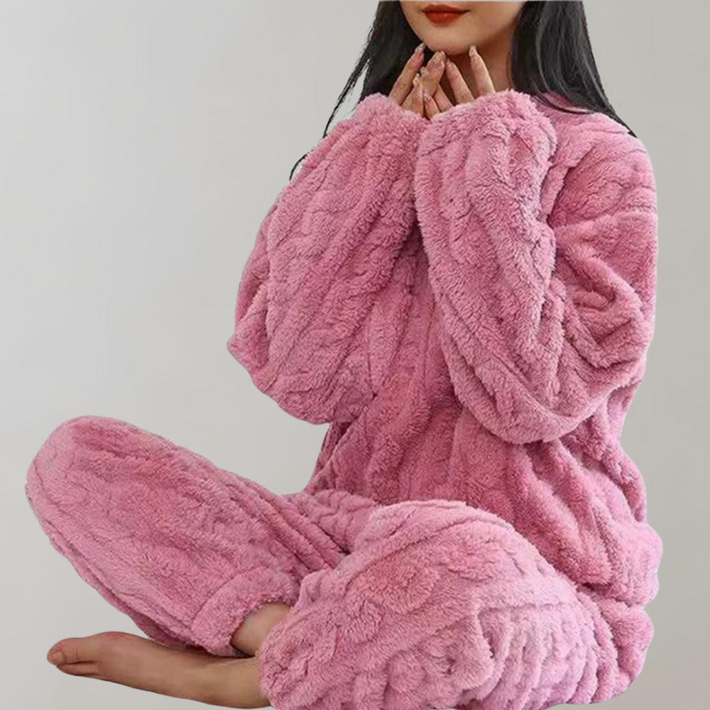 Amaranth - Pyjamassæt i fleece | Perfekt hygge til kolde nætter