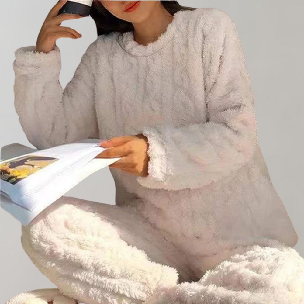 Amaranth - Pyjamassæt i fleece | Perfekt hygge til kolde nætter