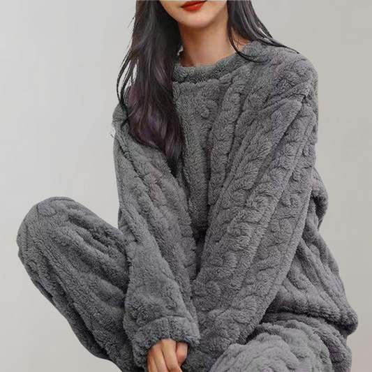Amaranth - Pyjamassæt i fleece | Perfekt hygge til kolde nætter