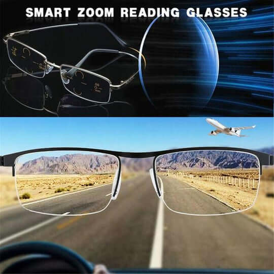 Optivista Intelligente Briller | Automatisk Synsfeltsjustering | Multifokal & Blålysfilter