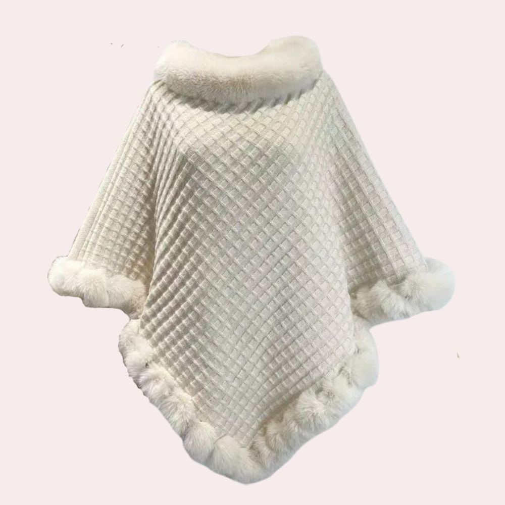 Greta - Strikket poncho-trøje | Elegance og varme kombineret