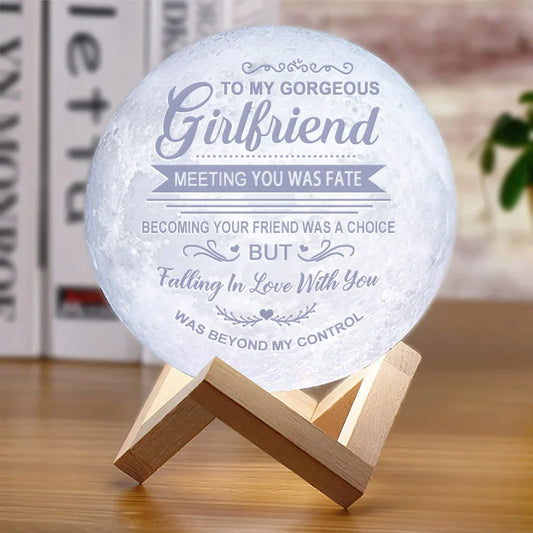 3D Maanlampe med Tilpasset Tekst – 16 Farver, Opladelig, Holdbart Design til Hjemmet-1