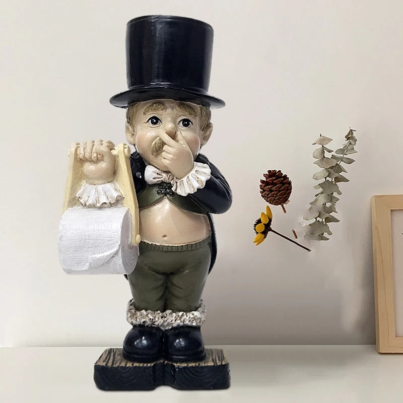 Toiletpapirholder i Butler Design – 27 cm Høj, Holdbar Harz, Praktisk og Dekorativ til Toiletpapirrolle-6