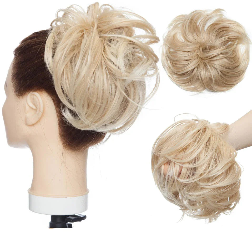 Variant image for Rommelige Haarknot Scrunchie i Hittebestandigt Syntetisk Fiber – Justerbar og Let at Bringe i Brug til Elegant Frisurer-11