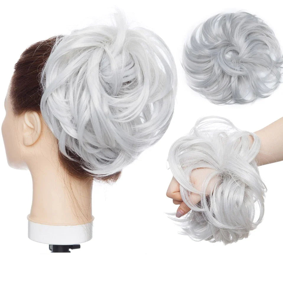 Variant image for Rommelige Haarknot Scrunchie i Hittebestandigt Syntetisk Fiber – Justerbar og Let at Bringe i Brug til Elegant Frisurer-9