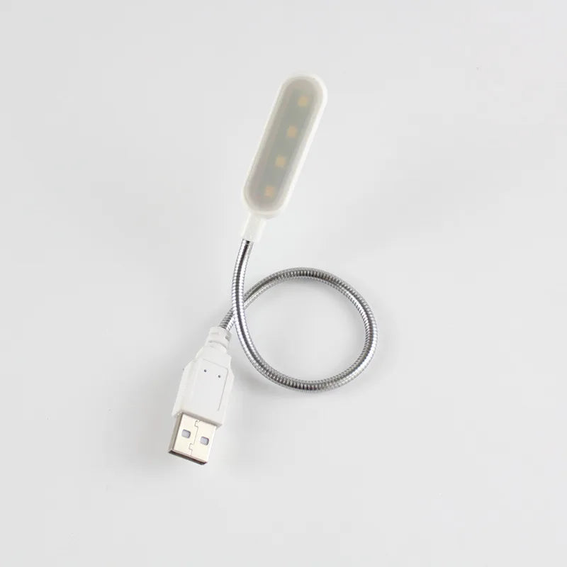 Mini USB LED Boglampe | 4 LED Pærer | Øjenbeskyttelse & Bærbar Natlampe