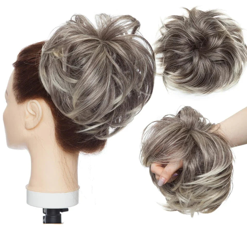 Variant image for Rommelige Haarknot Scrunchie i Hittebestandigt Syntetisk Fiber – Justerbar og Let at Bringe i Brug til Elegant Frisurer-6