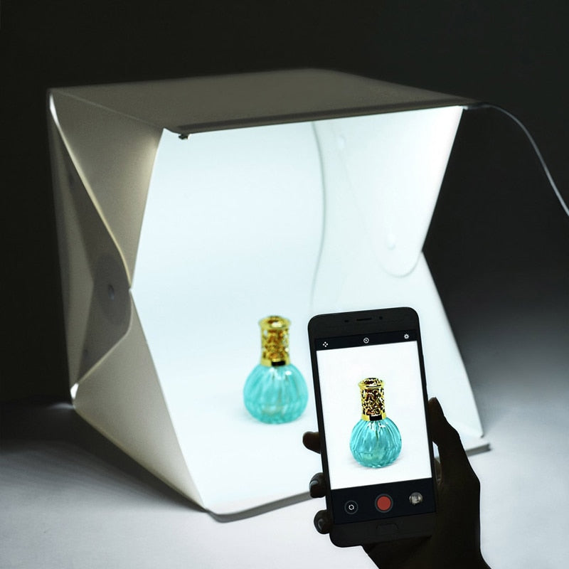 ProFotoBox - Mini fotostudie | sammenklappelig lyskasse med LED