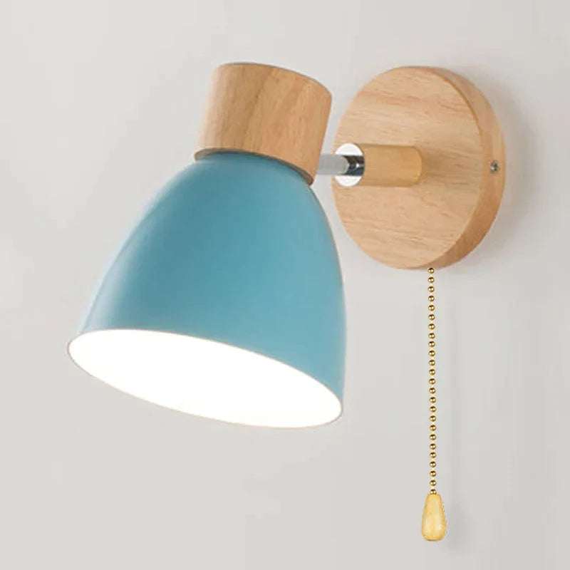 Væglampe i Træ med Draaifunktion – Minimalistisk Skandinavisk Design, Justerbar Lysretning, Flere Farver-6