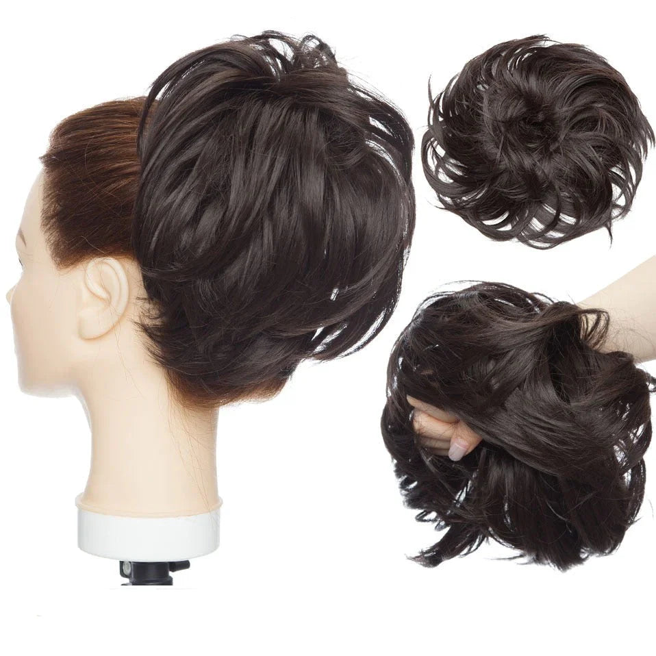 Variant image for Rommelige Haarknot Scrunchie i Hittebestandigt Syntetisk Fiber – Justerbar og Let at Bringe i Brug til Elegant Frisurer-2