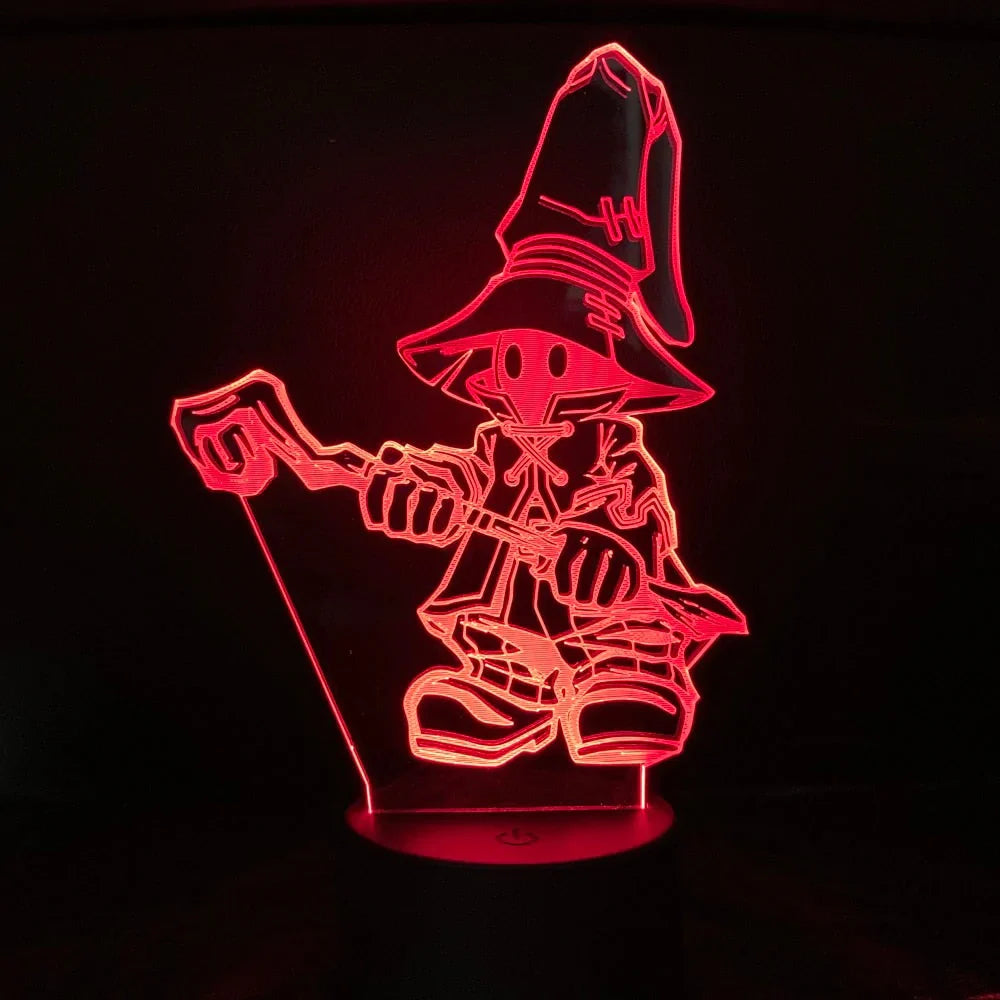 3D Fantasi Lampe med Touch Kontrol og 7 Farver – Kreativ Belysning til Hjemmet-4