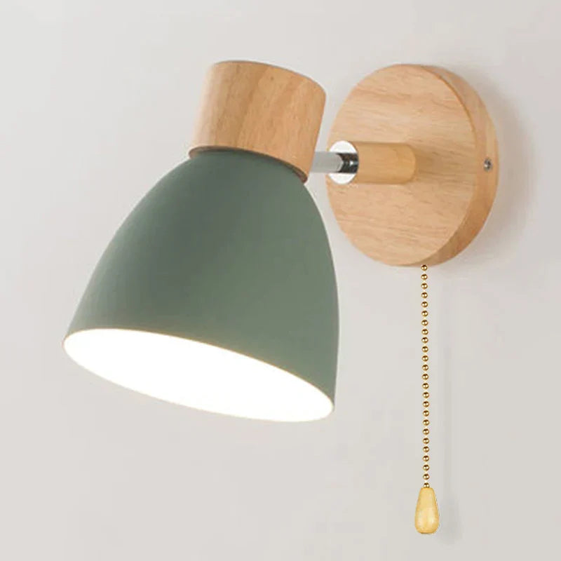 Variant image for Væglampe i Træ med Draaifunktion – Minimalistisk Skandinavisk Design, Justerbar Lysretning, Flere Farver-5
