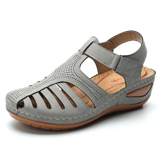 Variant image for Læder Retro Sandaler Dame med Komfort og Holdningsforbedring – Smerte Lindring og Optimal Støtte-37