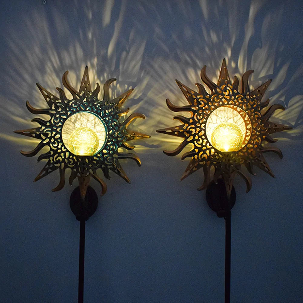 Retro Udendørs Solcellelampe med Kreativt Design – Farverig Havebelysning til Udendørs Belysning-5