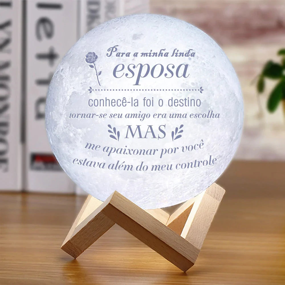 Variant image for 3D Maanlampe med Tilpasset Tekst – 16 Farver, Opladelig, Holdbart Design til Hjemmet-7