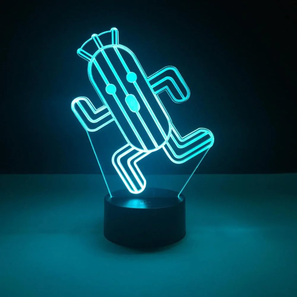 3D Fantasi Lampe med Touch Kontrol og 7 Farver – Kreativ Belysning til Hjemmet-2