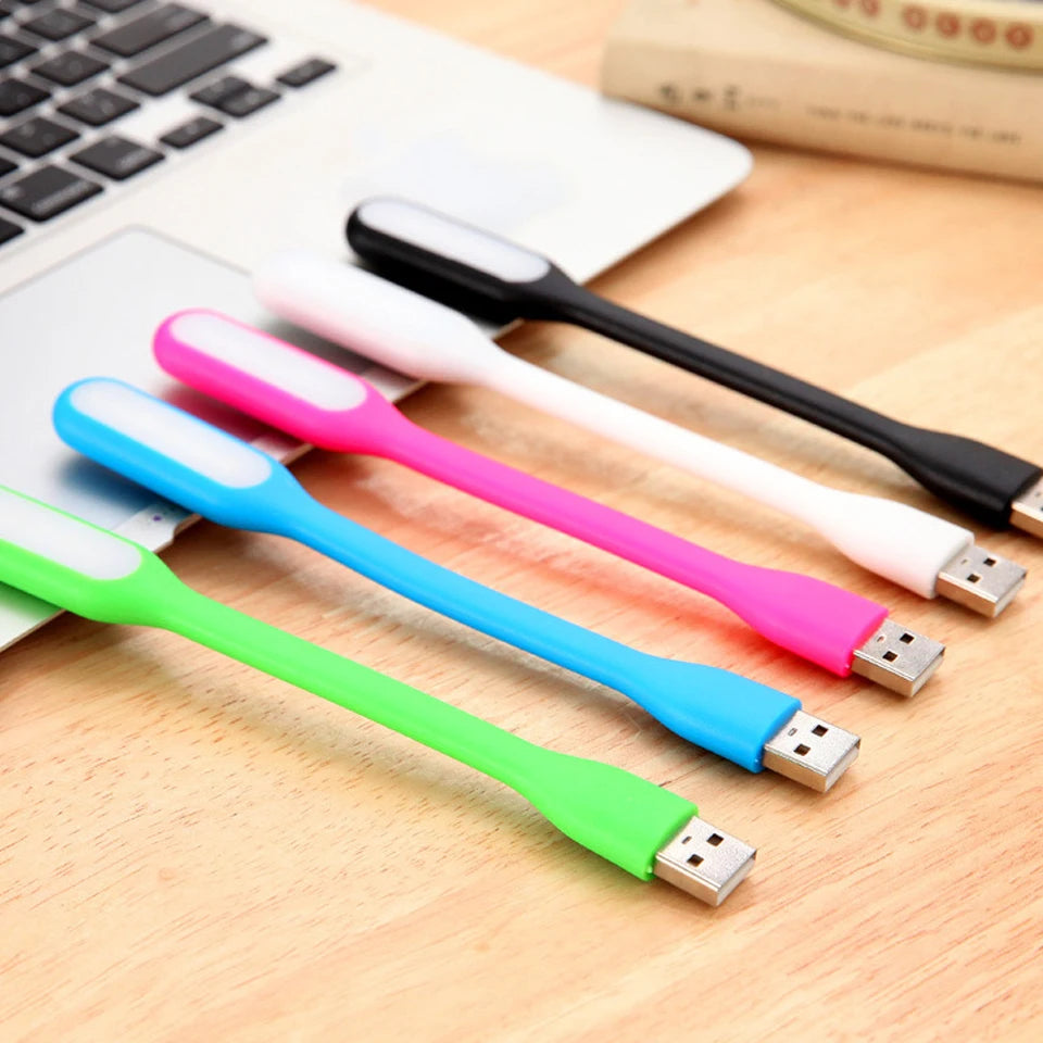 Mini USB LED Læselampe | Bærbar & Fleksibel | Øjenbeskyttende Natlampe til Laptop & Powerbank