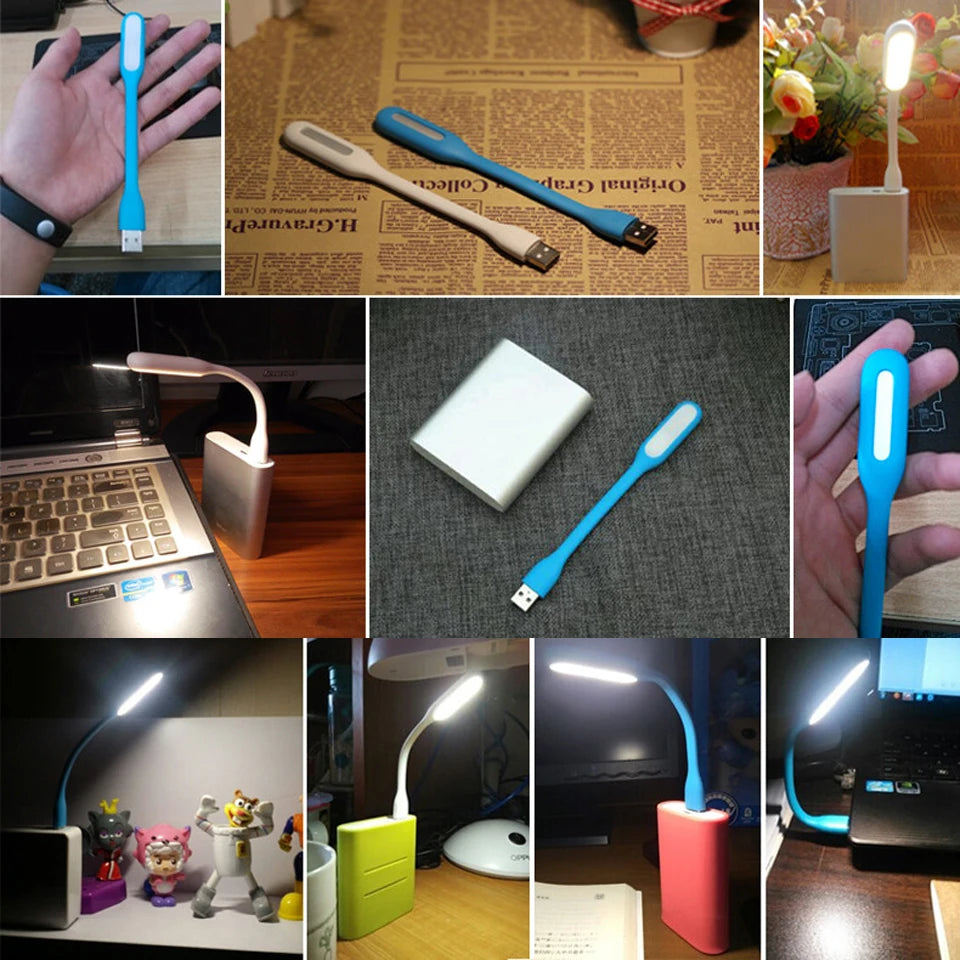 Mini USB LED Læselampe | Bærbar & Fleksibel | Øjenbeskyttende Natlampe til Laptop & Powerbank