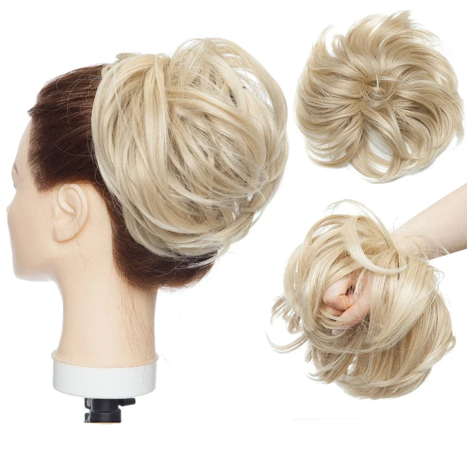 Variant image for Rommelige Haarknot Scrunchie i Hittebestandigt Syntetisk Fiber – Justerbar og Let at Bringe i Brug til Elegant Frisurer-5