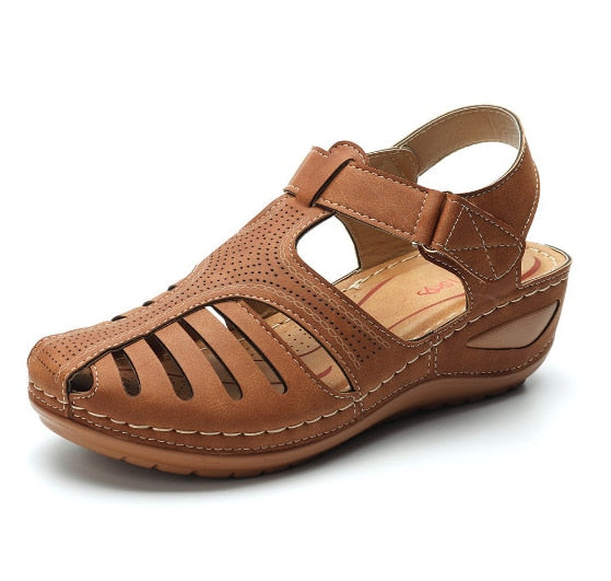 Variant image for Læder Retro Sandaler Dame med Komfort og Holdningsforbedring – Smerte Lindring og Optimal Støtte-55