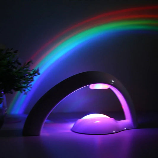 Regenboog Projektorlampe med 2 Lysindstillinger – Multifarvet LED Natlampe til Børneværelse og Soveværelse-1