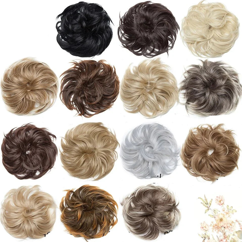 Rommelige Haarknot Scrunchie i Hittebestandigt Syntetisk Fiber – Justerbar og Let at Bringe i Brug til Elegant Frisurer-6