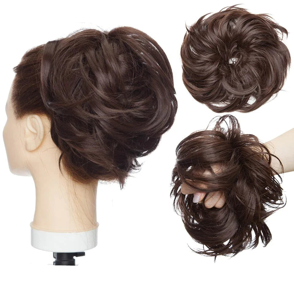 Variant image for Rommelige Haarknot Scrunchie i Hittebestandigt Syntetisk Fiber – Justerbar og Let at Bringe i Brug til Elegant Frisurer-7
