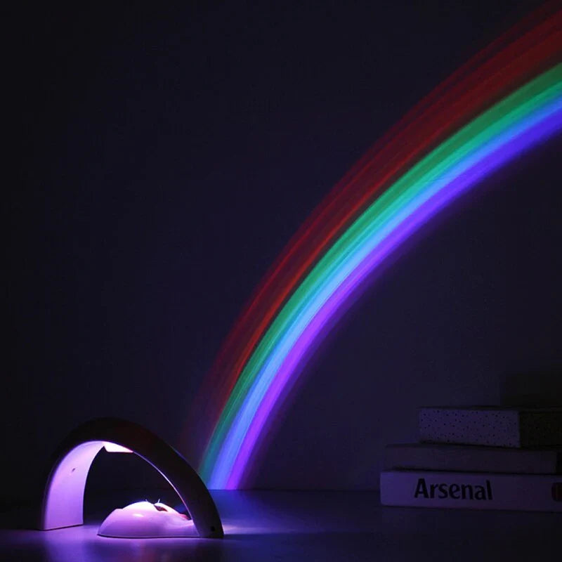 Regenboog Projektorlampe med 2 Lysindstillinger – Multifarvet LED Natlampe til Børneværelse og Soveværelse-4