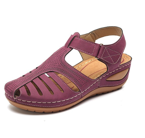Variant image for Læder Retro Sandaler Dame med Komfort og Holdningsforbedring – Smerte Lindring og Optimal Støtte-11