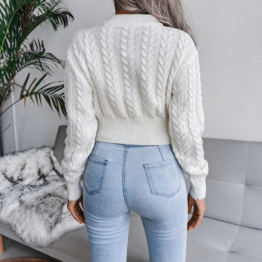 Athena - Chic ensfarvet trøje | Elegance og komfort