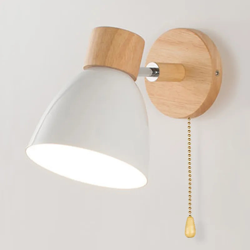 Væglampe i Træ med Draaifunktion – Minimalistisk Skandinavisk Design, Justerbar Lysretning, Flere Farver-3