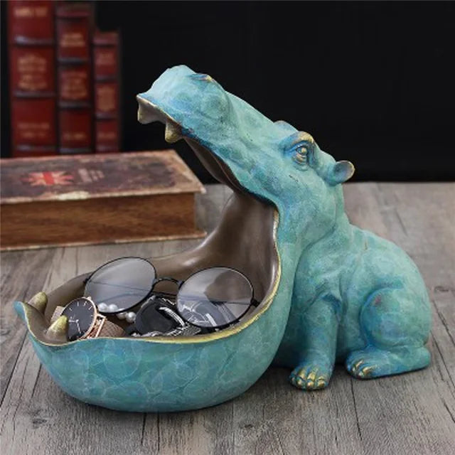 Dekorativ Opbevaringsboks Plast i Hippo Design – Praktisk og Robust Desktop Organizer til Små Genstande-5