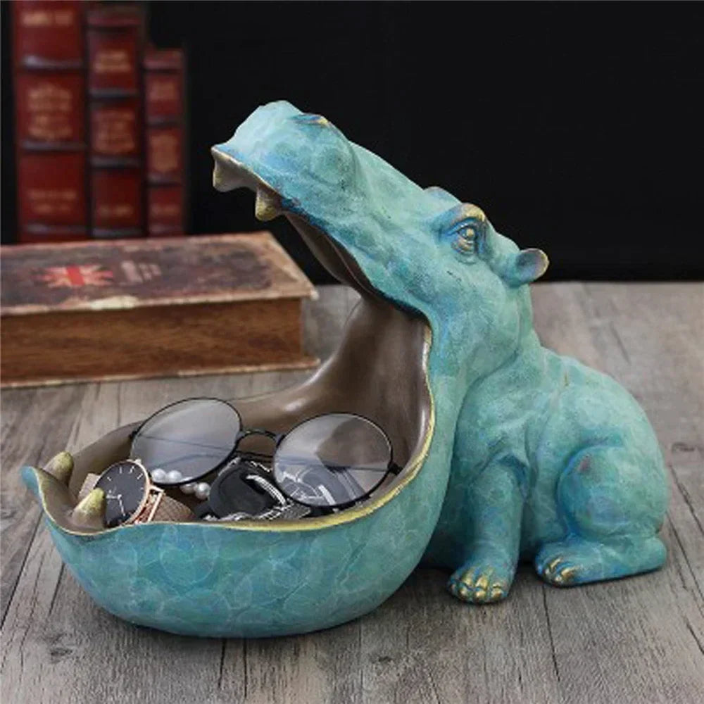 Dekorativ Opbevaringsboks Plast i Hippo Design – Praktisk og Robust Desktop Organizer til Små Genstande-3