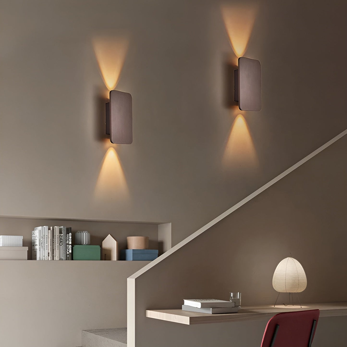 LumoBeam - Moderne, minimalistische, rechteckige Mini-LED-Wandleuchte