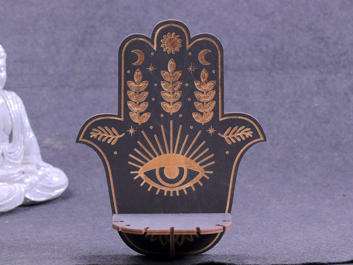 HamsaGlow - Hamsa Hand den beskyttende krystalhylde