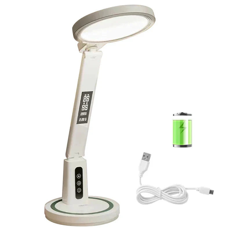 TimeGlow - Multifunktionel skrivebordslampe med indbygget ur