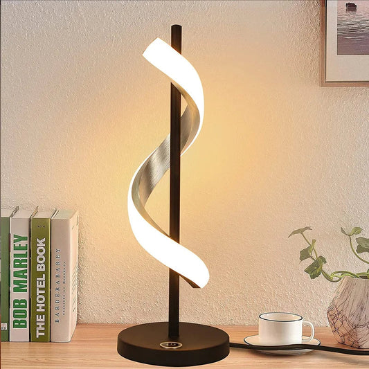 Moderne LED Tafellampe 40 cm Høj – Minimalistisk Design i Sort eller Hvid, Varm Hvid Lys til Skrivebord eller Natbord-1
