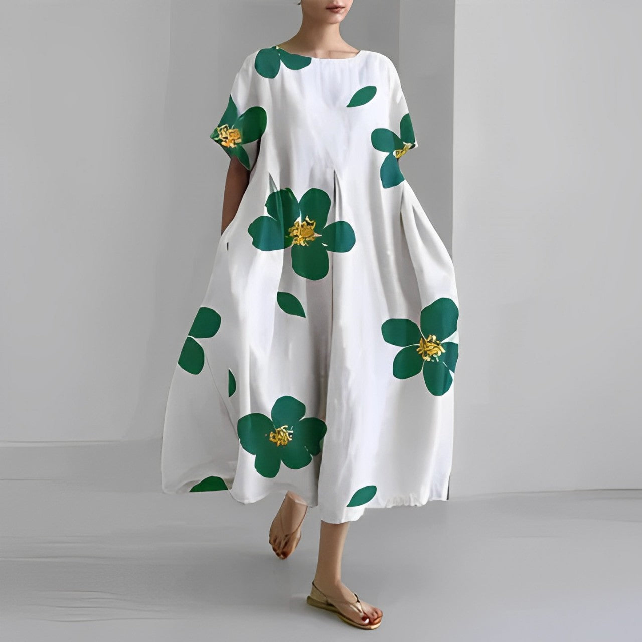 Aurelia - Boho Vid Blomstret Kjole