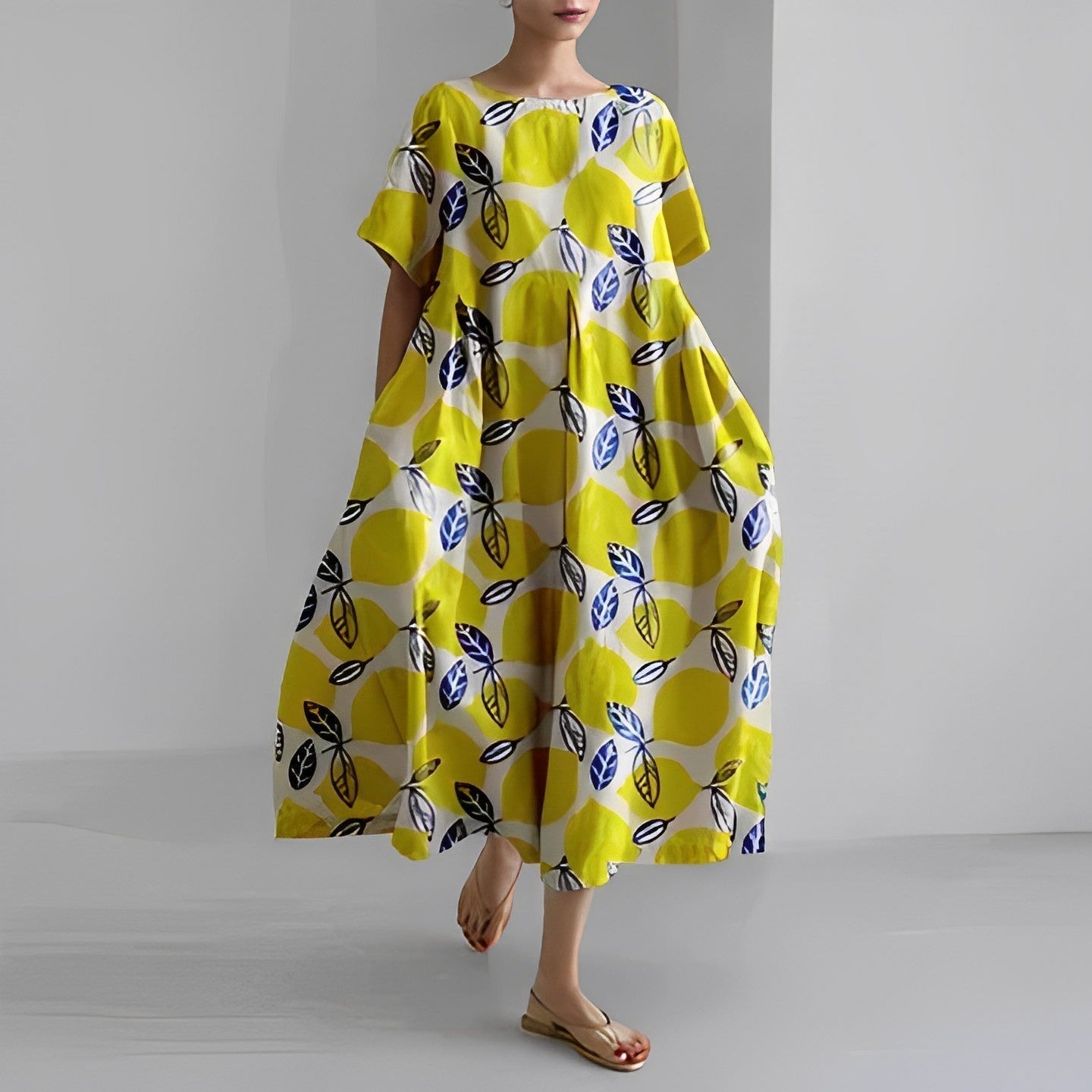 Aurelia - Boho Vid Blomstret Kjole
