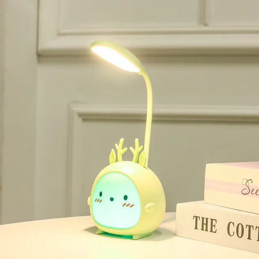 Børnelampe med Øjenbeskyttelse og USB-Opladning – Sød Cartoon Design til Børneværelset, Blød LED Belysning-1