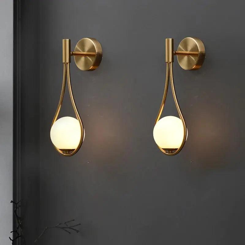 Moderne Væglampe i Sort og Guld – Minimalistisk Design til Stue og Kontor, Stærk Lysudbytte, Jern og Glas-6