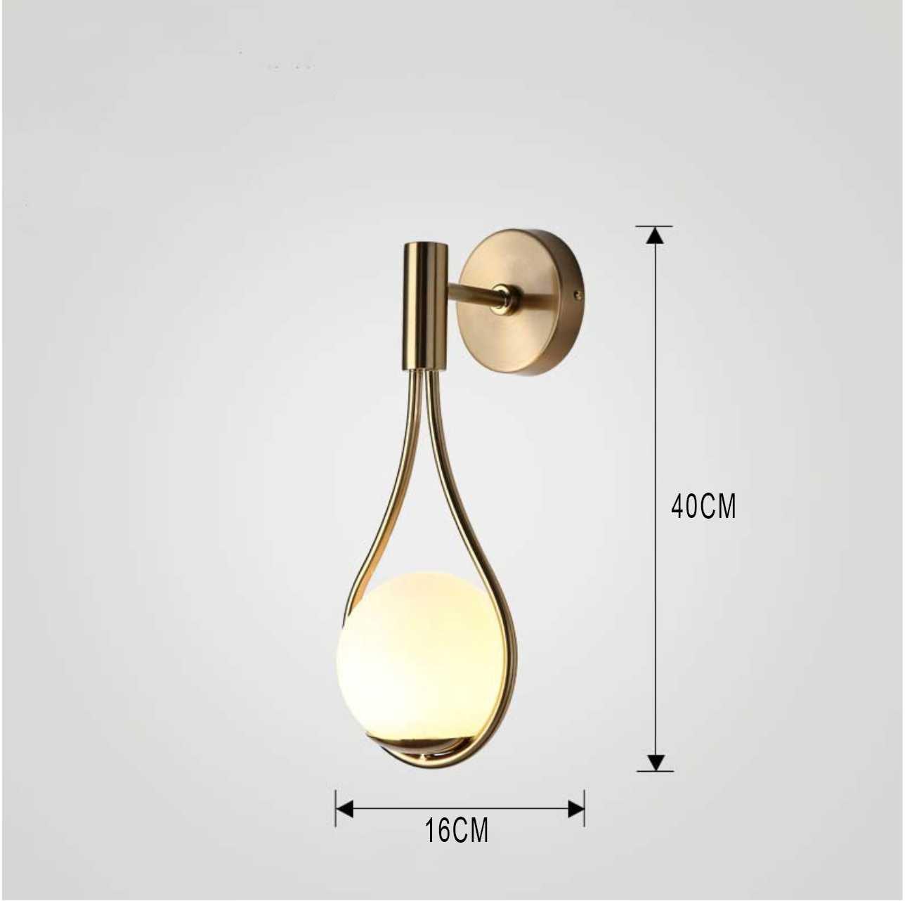 Moderne Væglampe i Sort og Guld – Minimalistisk Design til Stue og Kontor, Stærk Lysudbytte, Jern og Glas-4