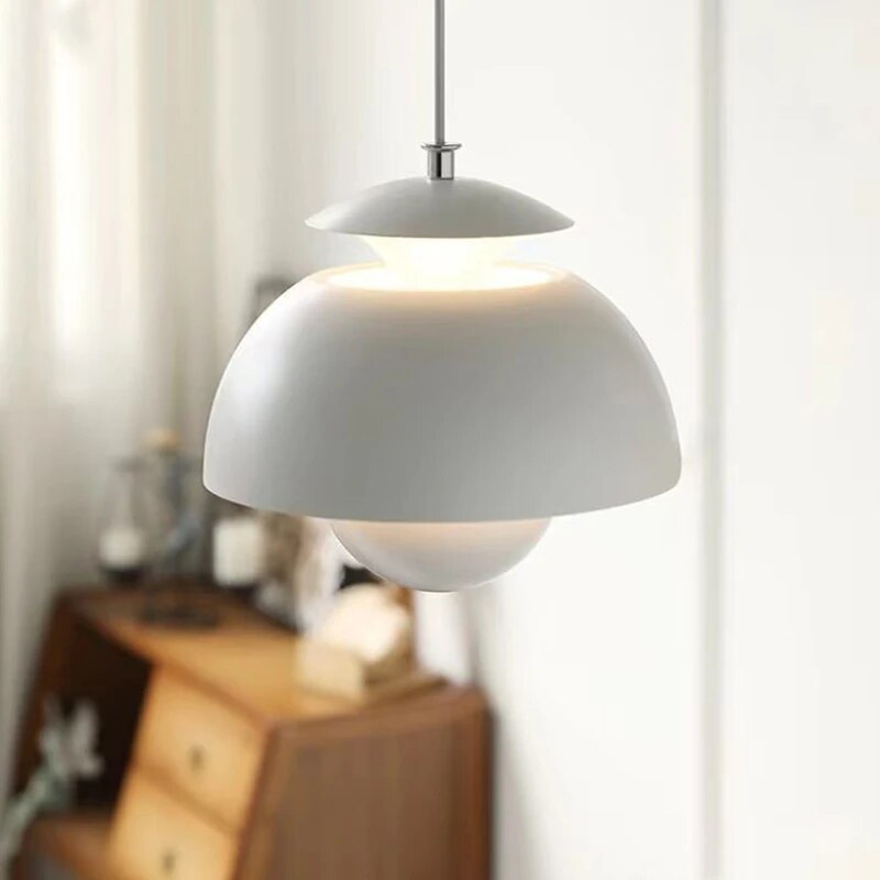 Moderne LED Loftlampe i Skandinavisk Design - Elegant Blomsterform til Soveværelse og Stue-6