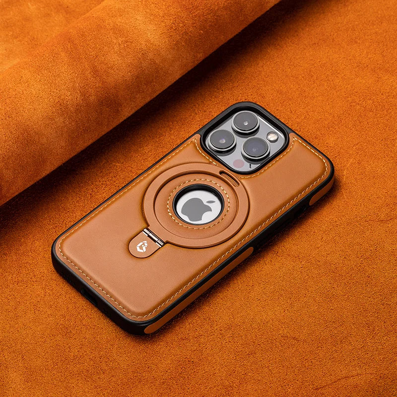 LuxoShield - Magnetisk iPhone-etui med usynligt ringstativ