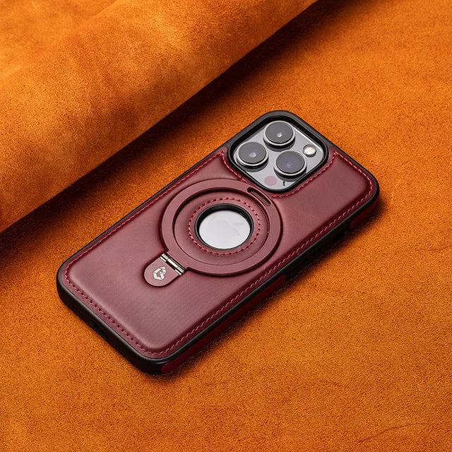 LuxoShield - Magnetisk iPhone-etui med usynligt ringstativ