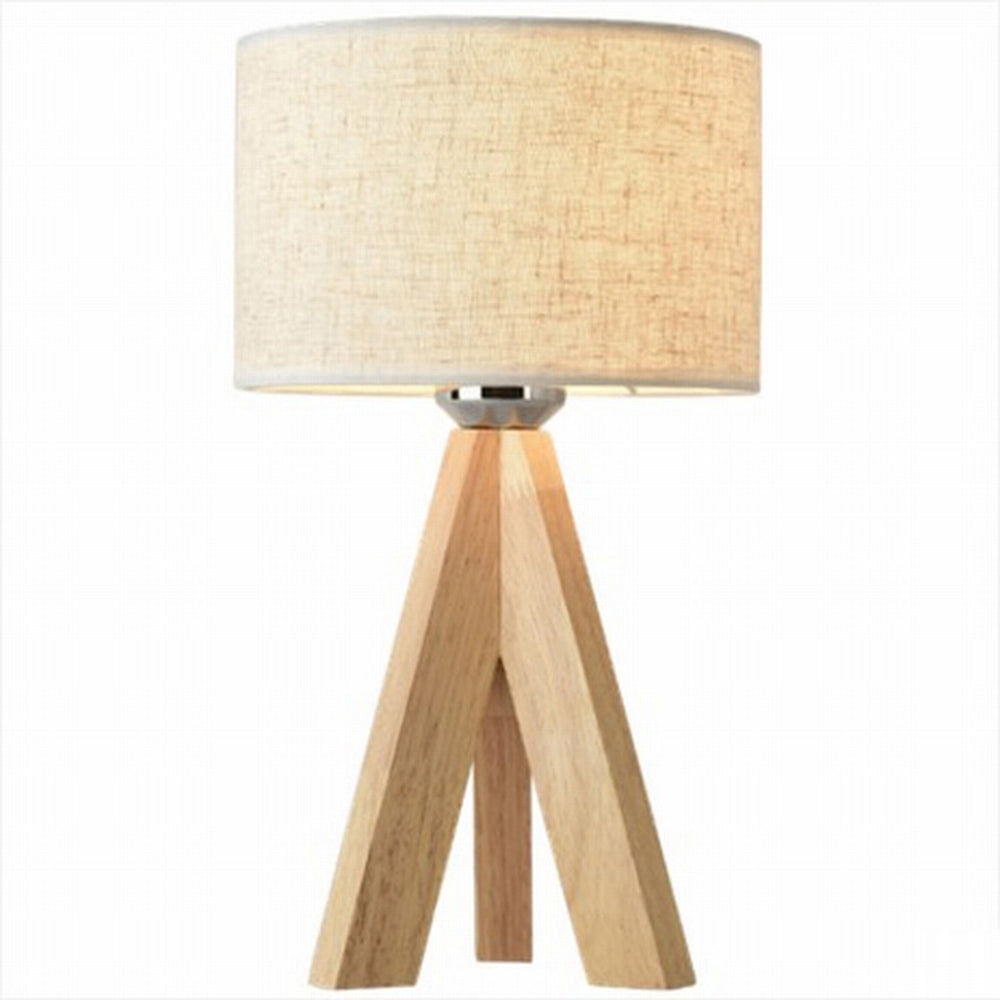 Minimalistisk Bordlampe i Massivt Træ med E27 Fatning – Ideel til Hyggelig Belysning og Stilfuld Indretning-2