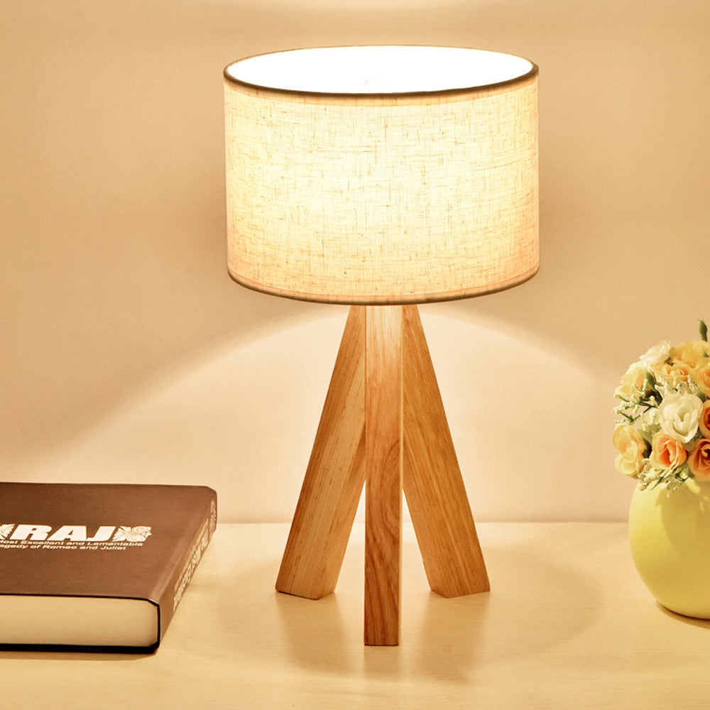 Minimalistisk Bordlampe i Massivt Træ med E27 Fatning – Ideel til Hyggelig Belysning og Stilfuld Indretning-3